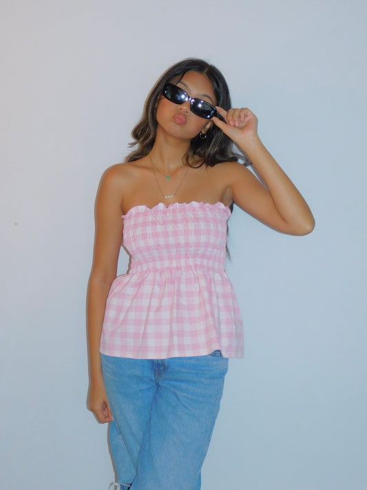 Model is wearing Baby Pink in size Small