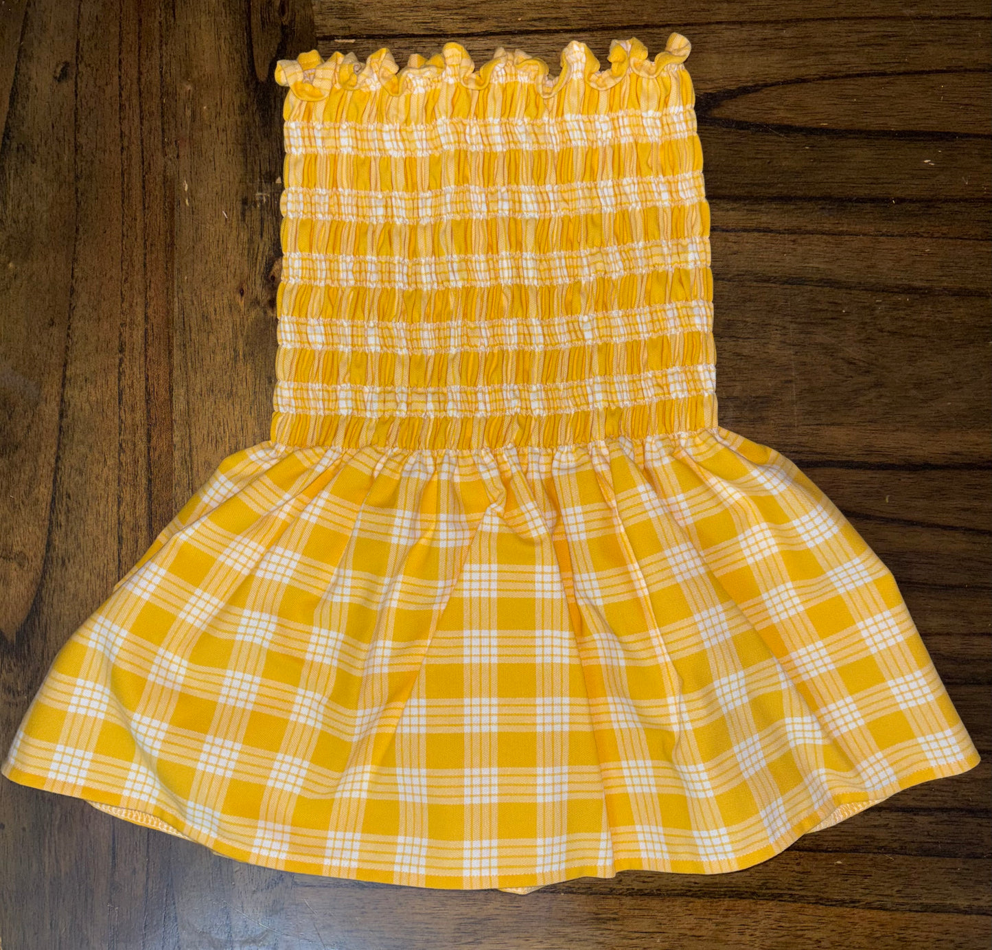 Sunshine Yellow Babydoll Palaka Top