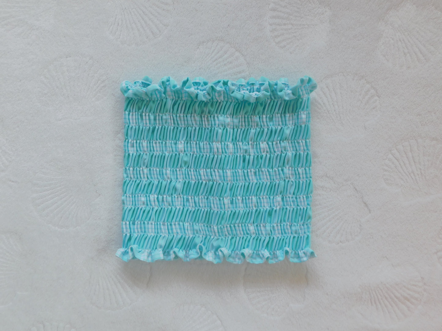 Turquoise Palaka Tube Top