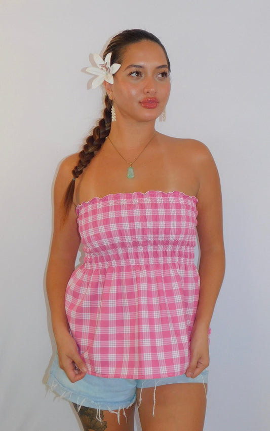Hot Pink Palaka Babydoll Top