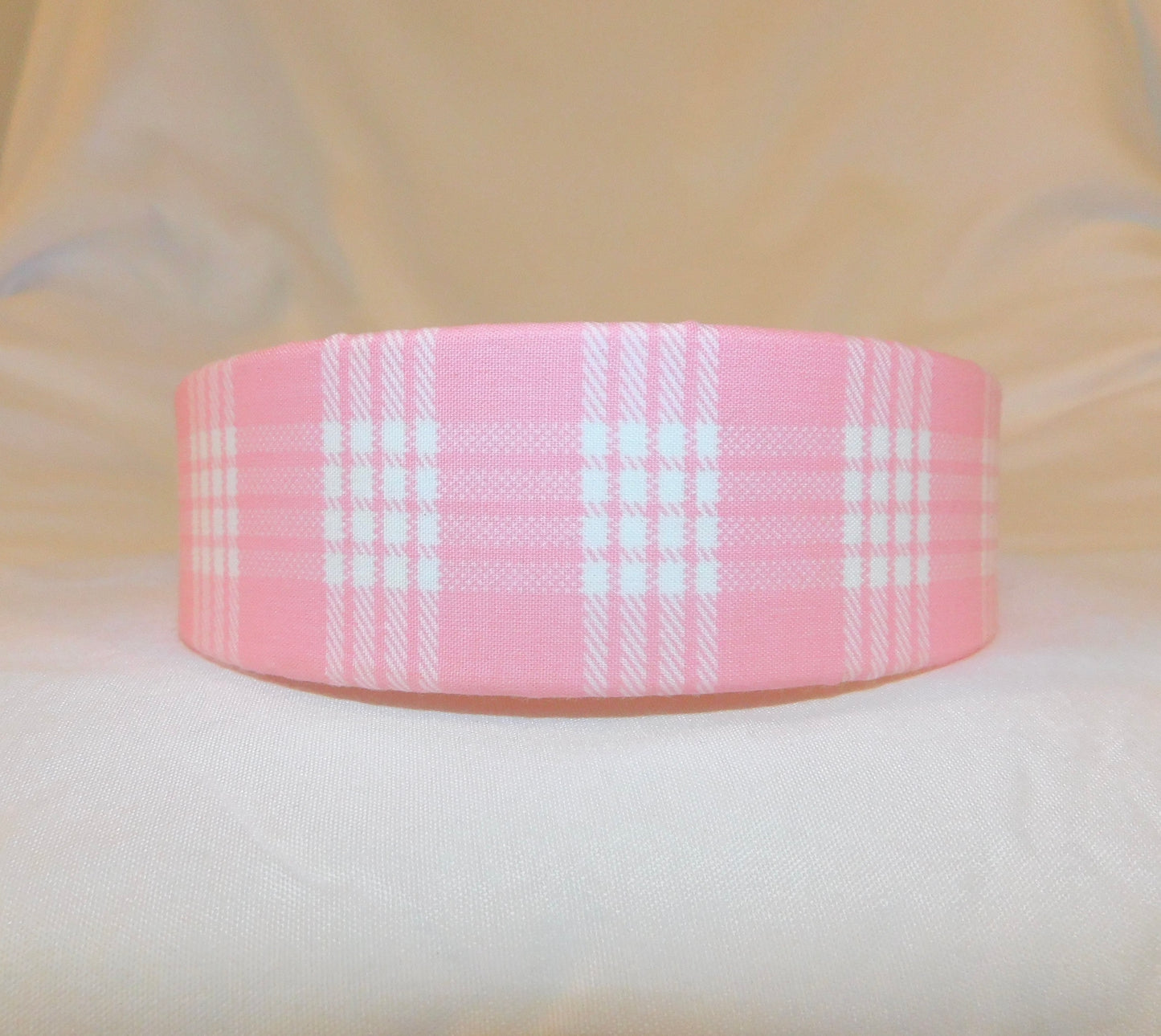 ‘Ākala (Baby Pink) Palaka Headband - Wide 1.5 inch