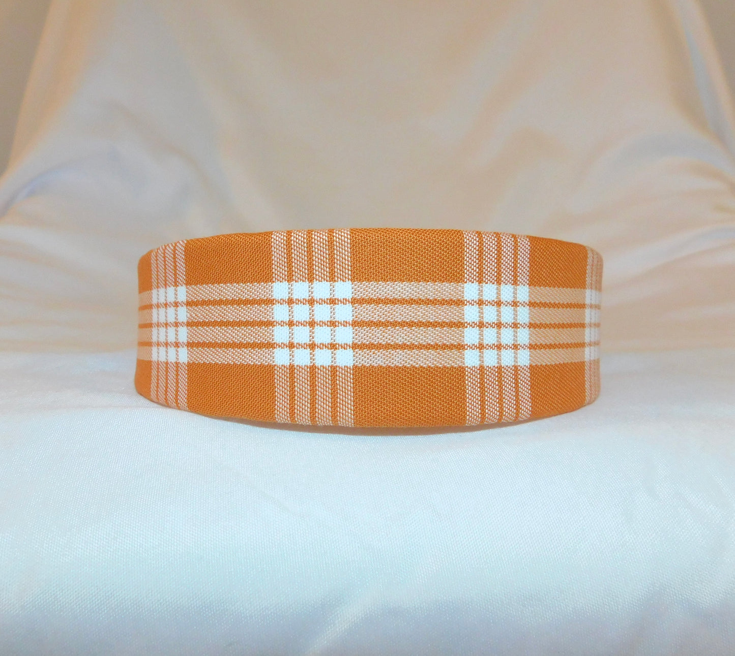 ‘Alani (Orange) Palaka Headband - Wide 1.5 inch