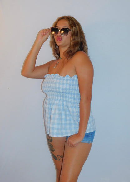 Model is wearing Baby Blue in size Medium