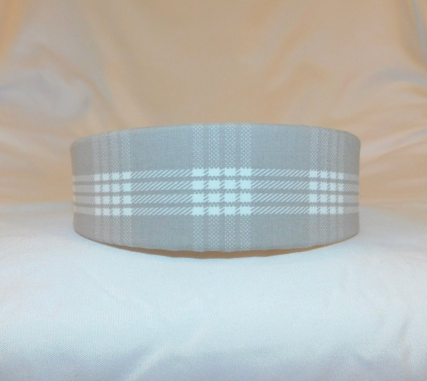 ‘Āhinahina (Grey) Palaka Headband - Wide 1.5 inch