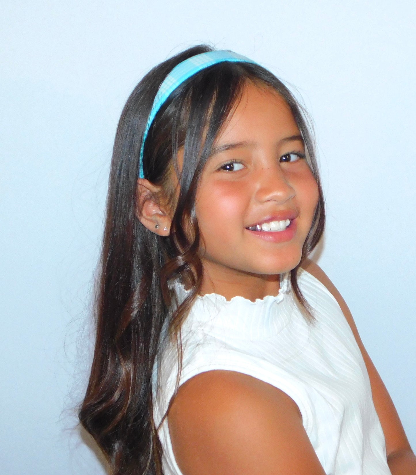 Teal Palaka Headband - Skinny 1 inch