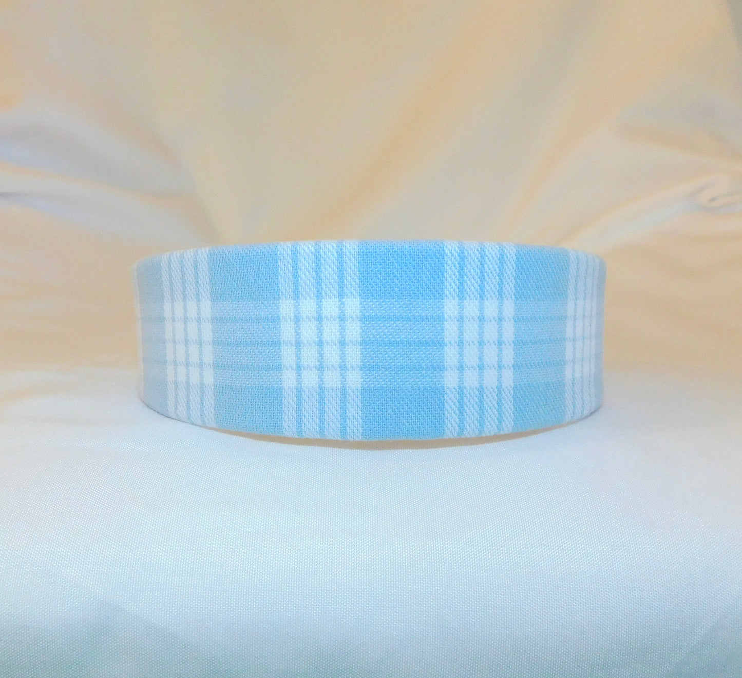 Baby Blue Palaka Headband - Wide 1.5 inch