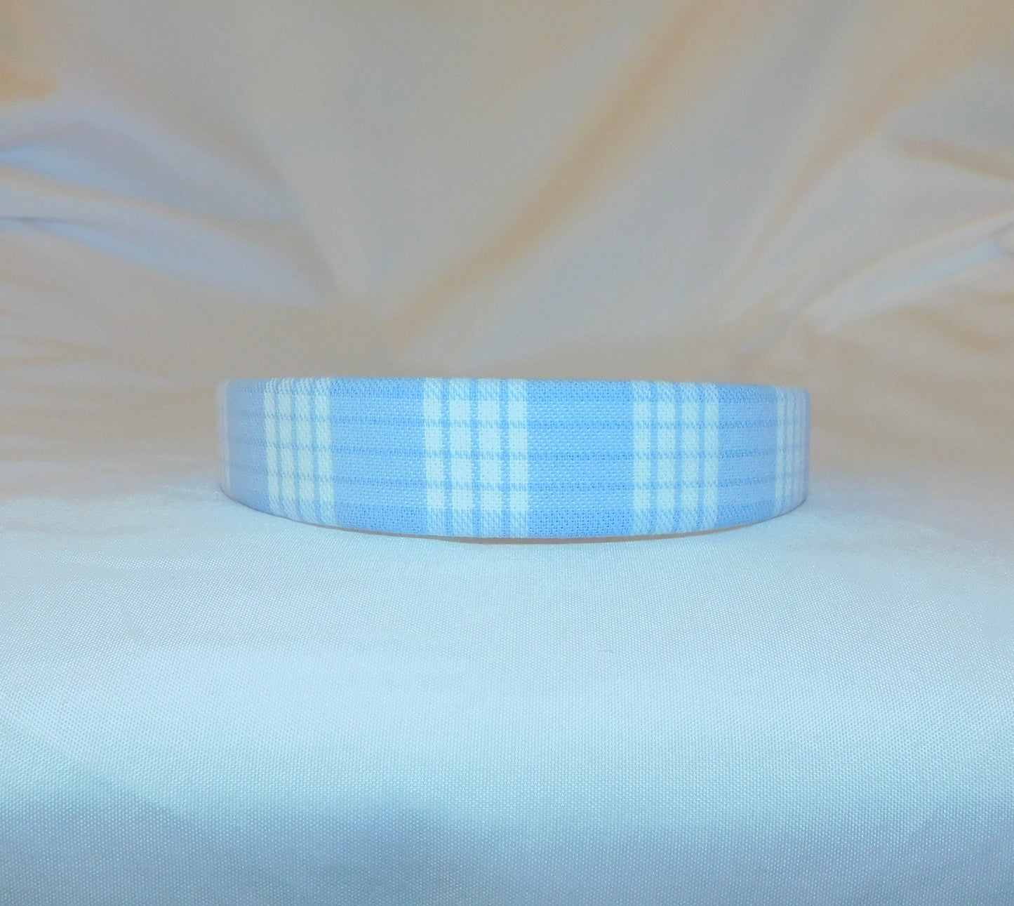 Baby Blue Palaka Headband - Skinny 1 inch