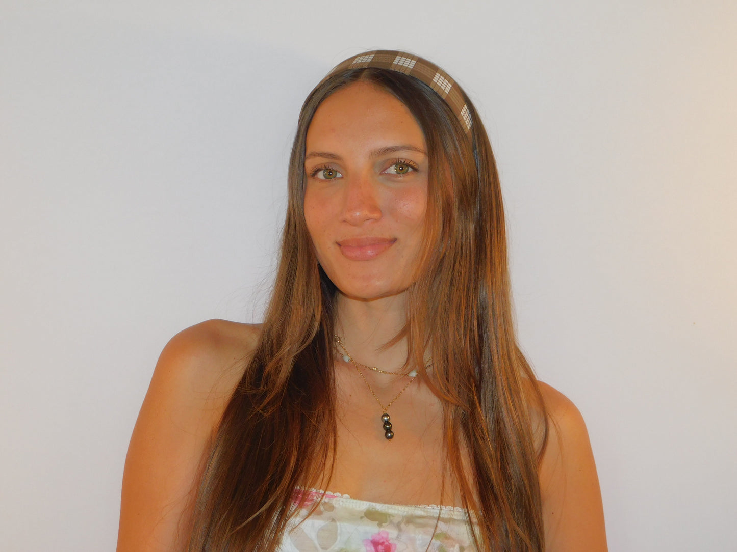 Māku'e (Brown) Palaka Headband - Wide 1.5 inch