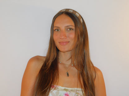 Brown Palaka Headband - Wide 1.5 inch