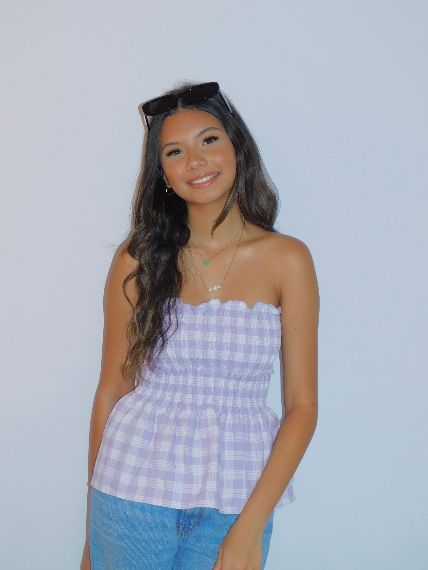 Model is wearing Lilac in size Small