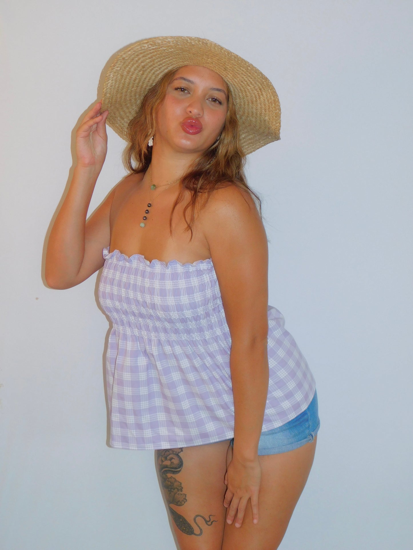 Model is wearing Lilac in size Medium
