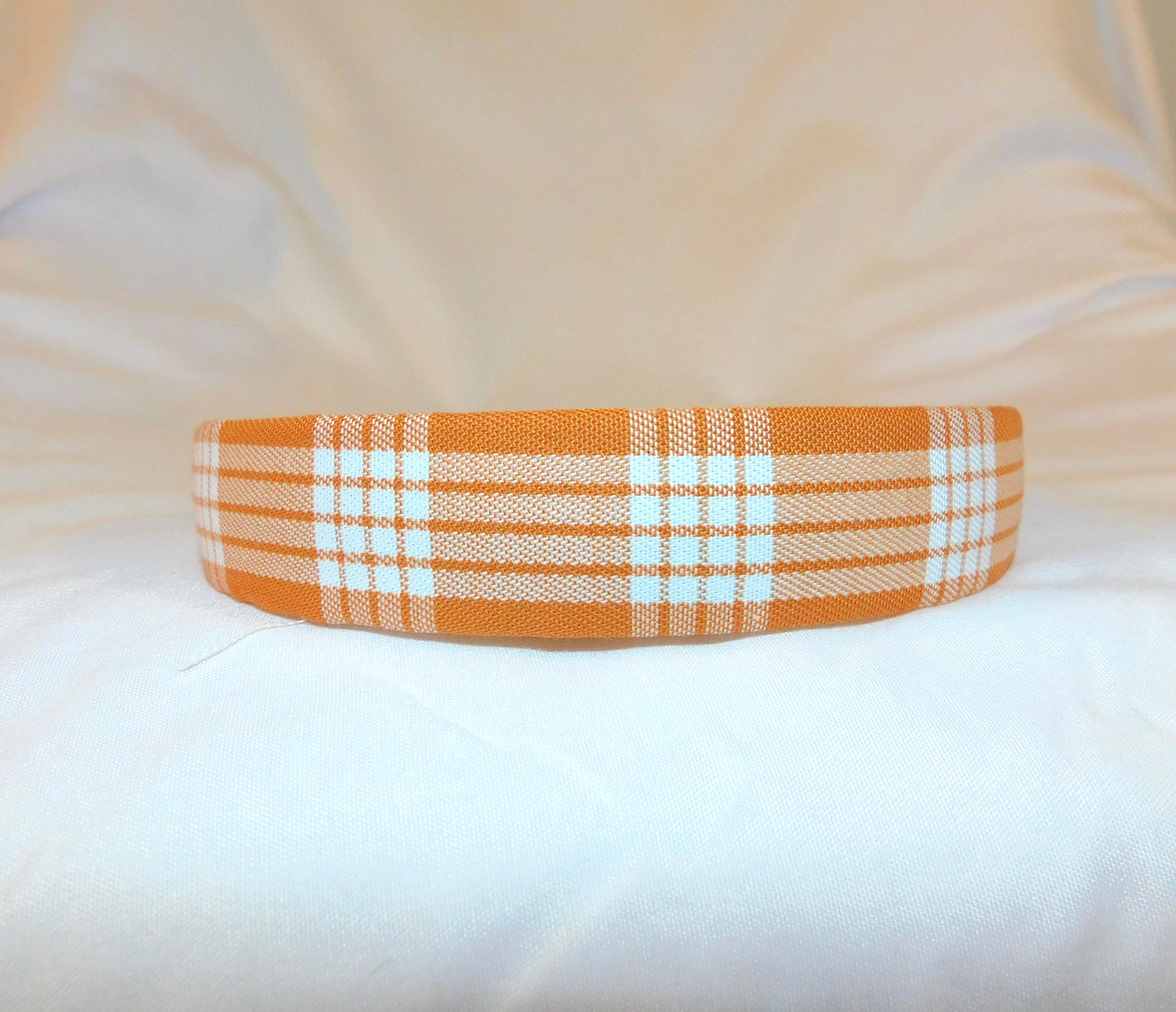 ‘Alani (Orange) Palaka Headband - Skinny 1 inch
