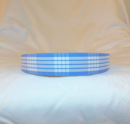 Lavender Blue Palaka Headband - Skinny 1 inch