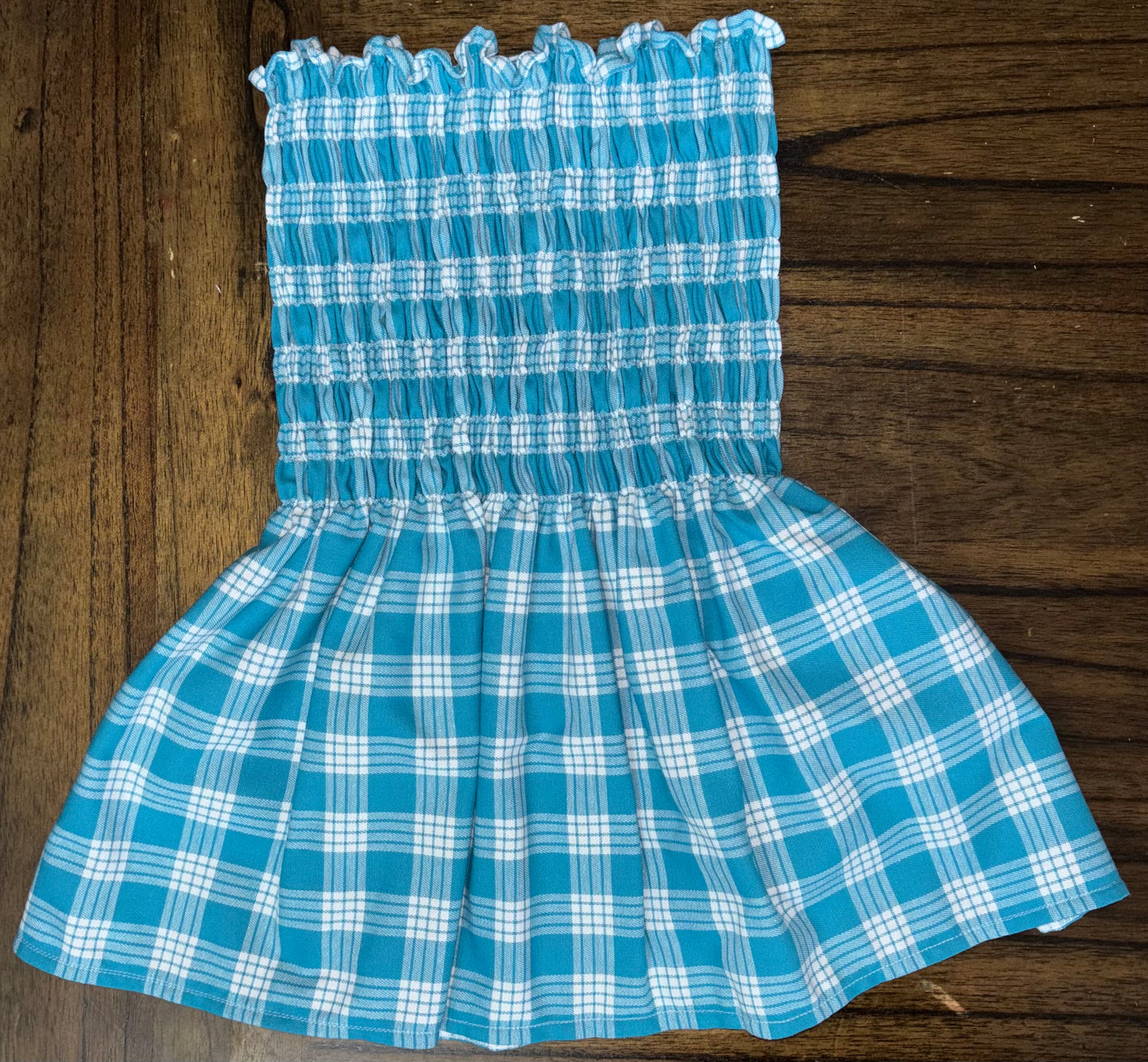 Ocean Blue Babydoll Palaka Top