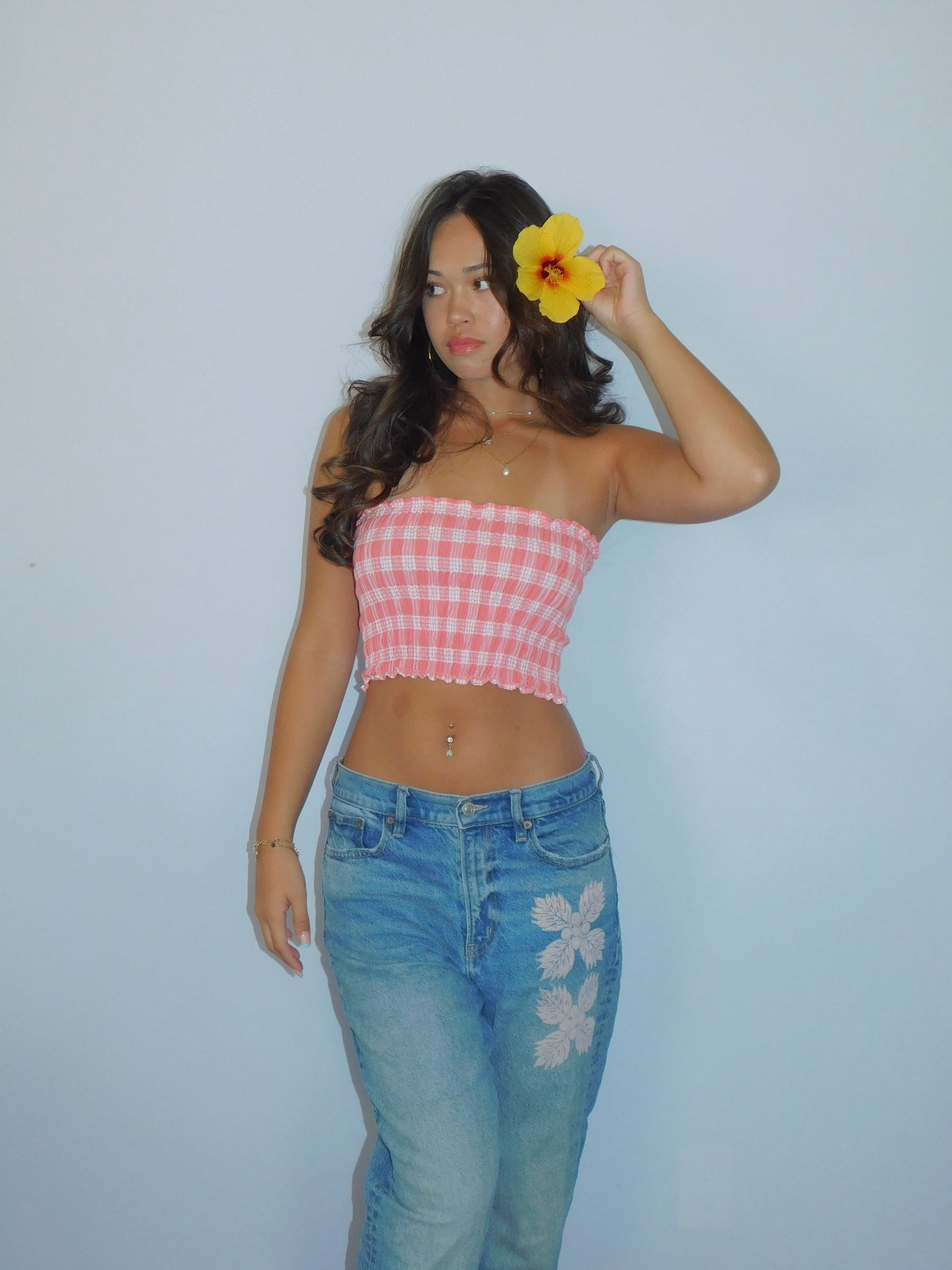 Guava Jellie Palaka Tube Top