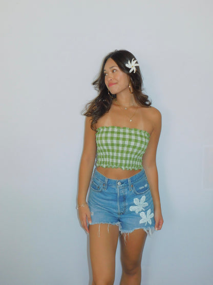 Olive Palaka Tube Top