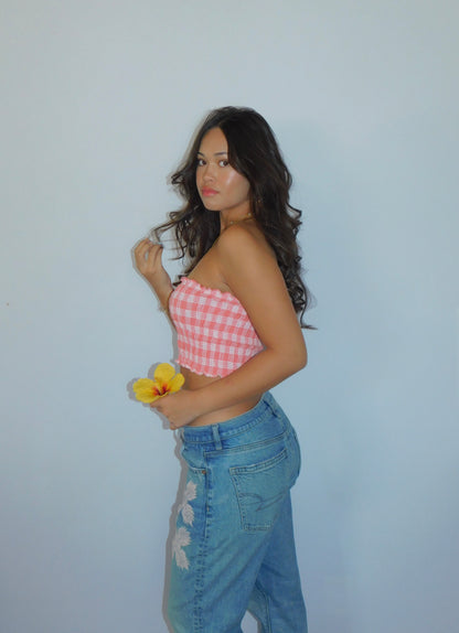 Guava Jellie Palaka Tube Top