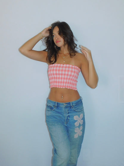Guava Jellie Palaka Tube Top