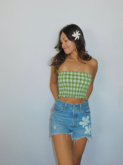 Olive Palaka Tube Top