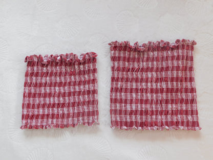 Maroon Palaka Tube Top