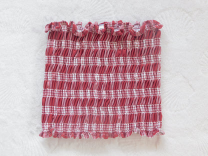 Maroon Palaka Tube Top